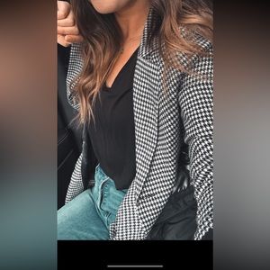 Boutique women’s blazer, black and white, worn once!